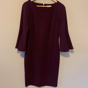 Calvin Klein, bodycon dress, purple